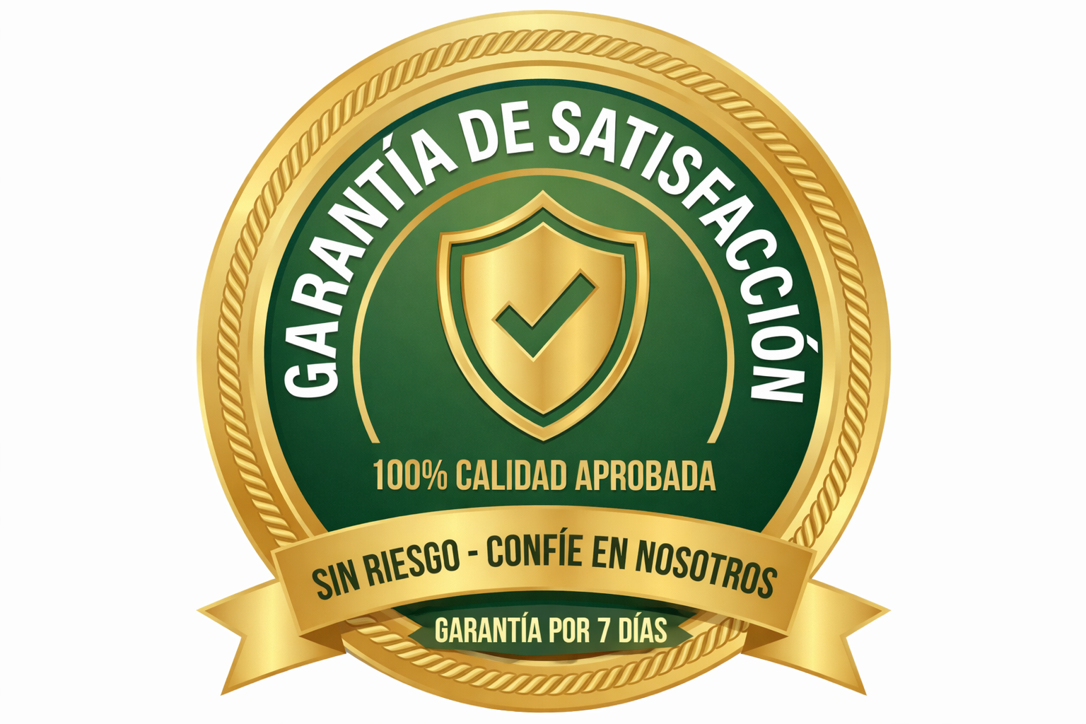 Garantía de satisfacción por 7 días